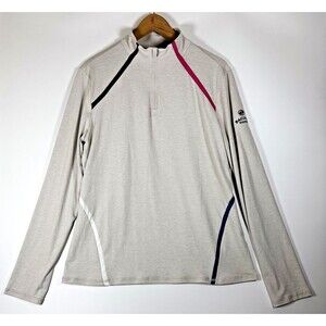 G/Fore Pullover Women XL Gray Pacific Dunes Golf Quarter Zip Lightweight Stretch